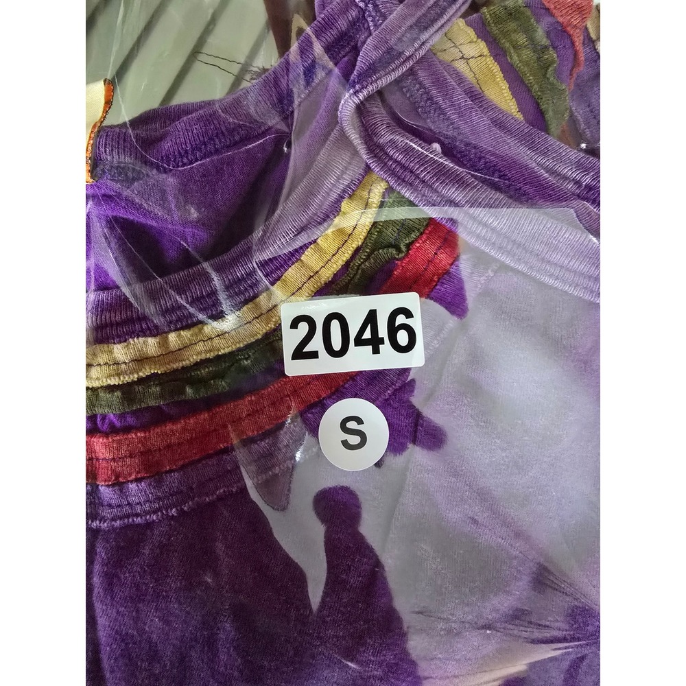 Karma Purple Boho Applique Hand Stitched Cami Tank Top Small Womens Festival - Picture 5 of 5